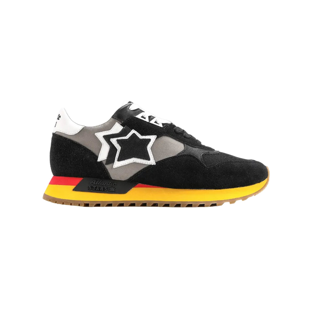 Atlantic STARS DRACO sneakers in Light Black with yellow accents