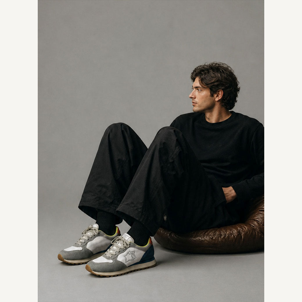 MENNEA Light grey navy Sneakers | Atlantic STARS Official Store