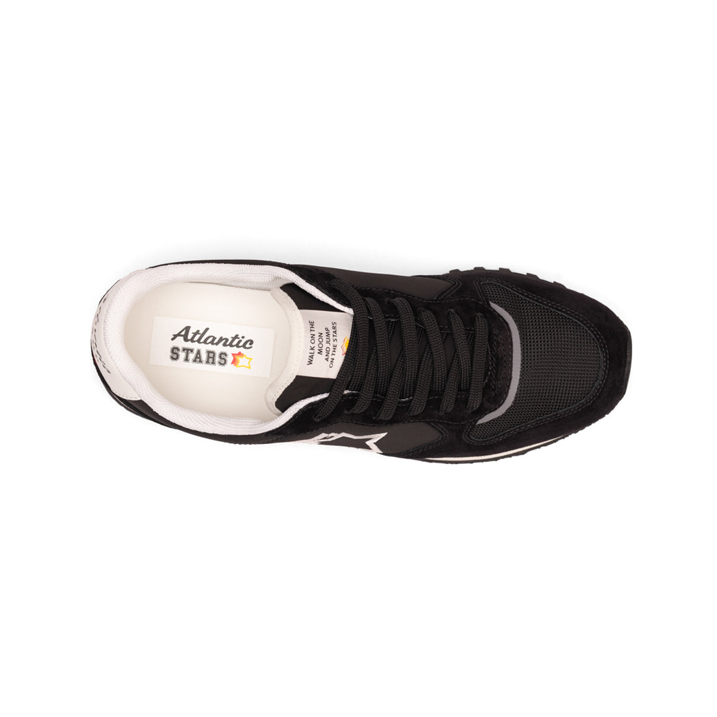 Side view of Atlantic STARS MENNEA black fluo sneakers