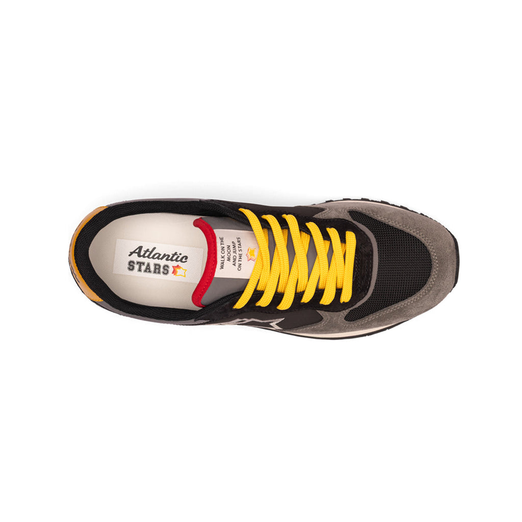 Side view of Atlantic STARS MENNEA black fluo sneakers