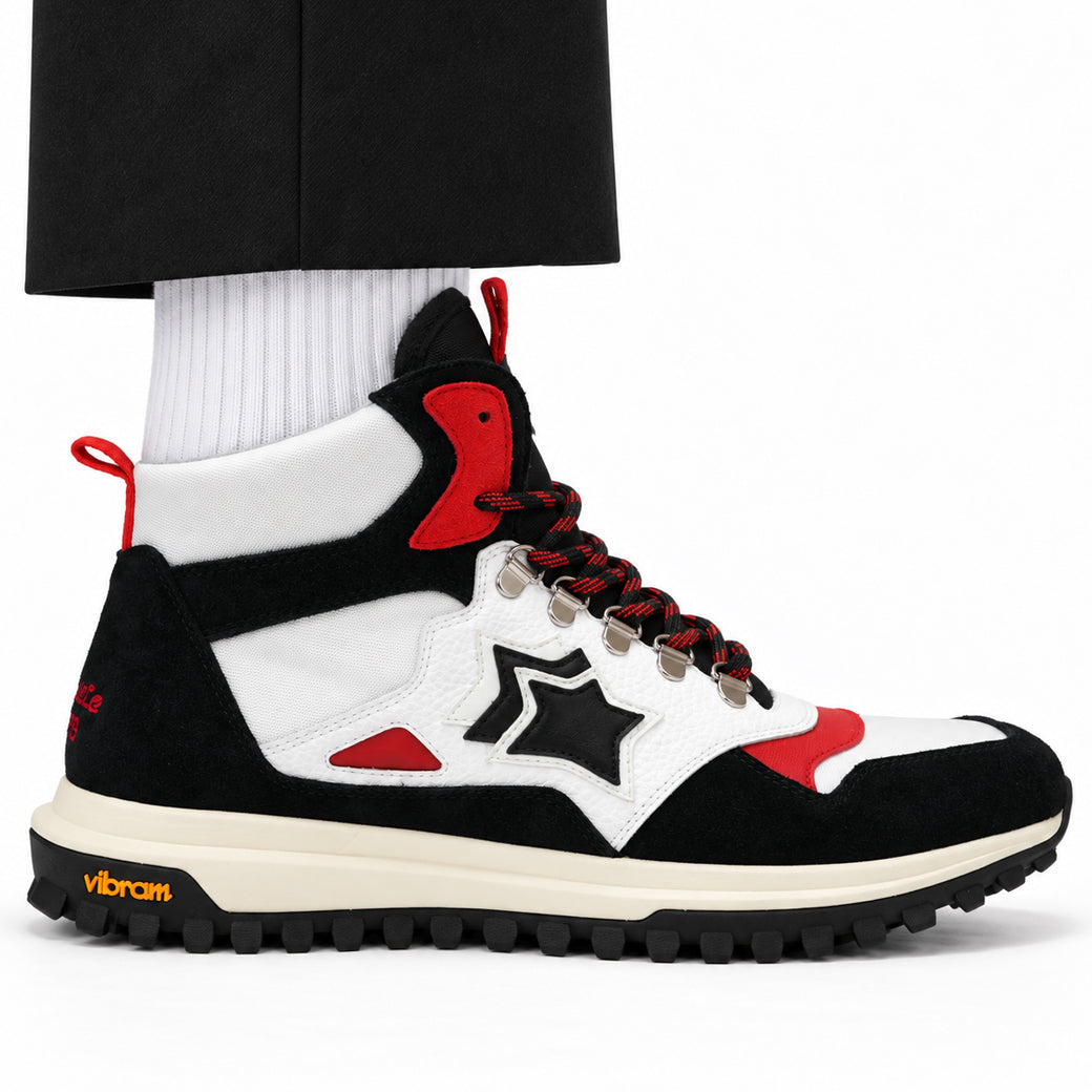 Atlantic Stars アトランティックスターズ POLLUX ポルックス ハイカットスニーカー POLLUX-NBNN-CHO3 ホワイト ブラック Vibramソール【日本正規品｜2026-27年秋冬新作】