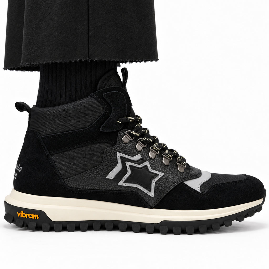 Atlantic Stars アトランティックスターズ POLLUX ポルックス ハイカットスニーカー POLLUX-NNNN-CH01 ブラック Vibramソール【日本正規品｜2026-27年秋冬新作】