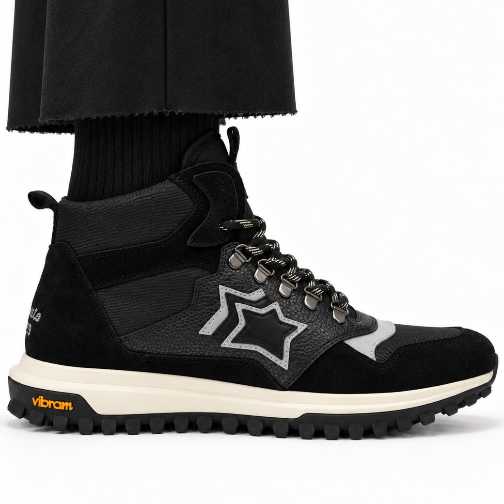 Atlantic Stars アトランティックスターズ POLLUX ポルックス ハイカットスニーカー POLLUX-NNNN-CH01 ブラック Vibramソール【日本正規品｜2026-27年秋冬新作】