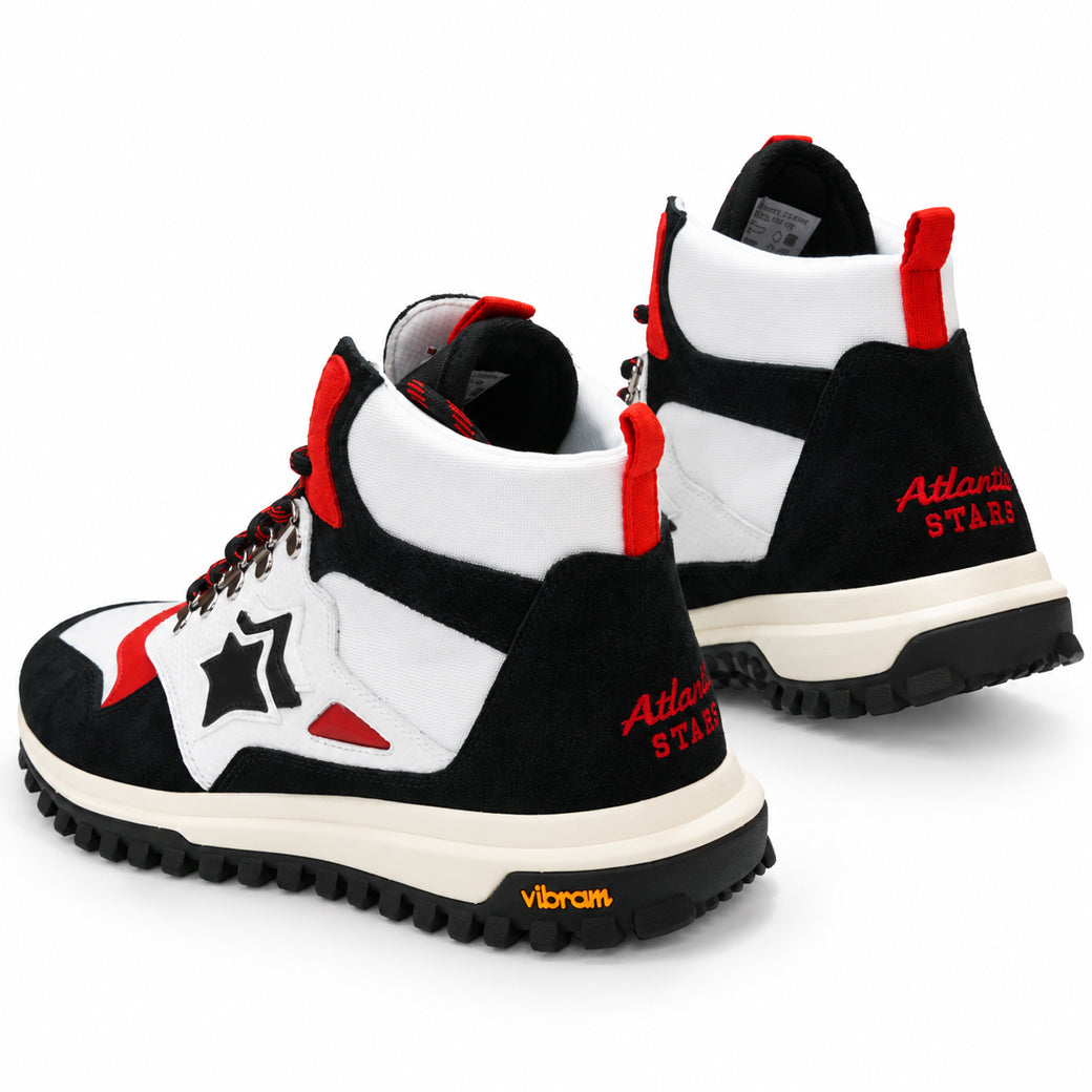 Atlantic Stars アトランティックスターズ POLLUX ポルックス ハイカットスニーカー POLLUX-NBNN-CHO3 ホワイト ブラック Vibramソール【日本正規品｜2026-27年秋冬新作】